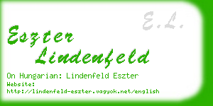 eszter lindenfeld business card